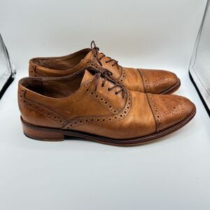 Johnston & Murphy Men's Conrad Brown Leather Wingtip Lace Up‎ Oxfords Size 8M